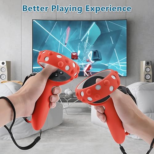 Miniatura 2 de for Oculus Quest 2 Accessories, Compatible with Quest 2 VR Silicone Face Cover, VR Shell Cover, Touch Controller Lengthening Grip Cover with Battery