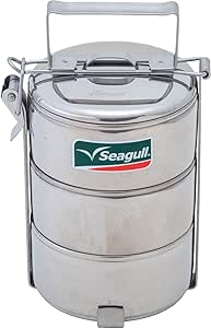 シーガル 弁当箱 フードキャリア 3段式 10cm ステンレス Seagull