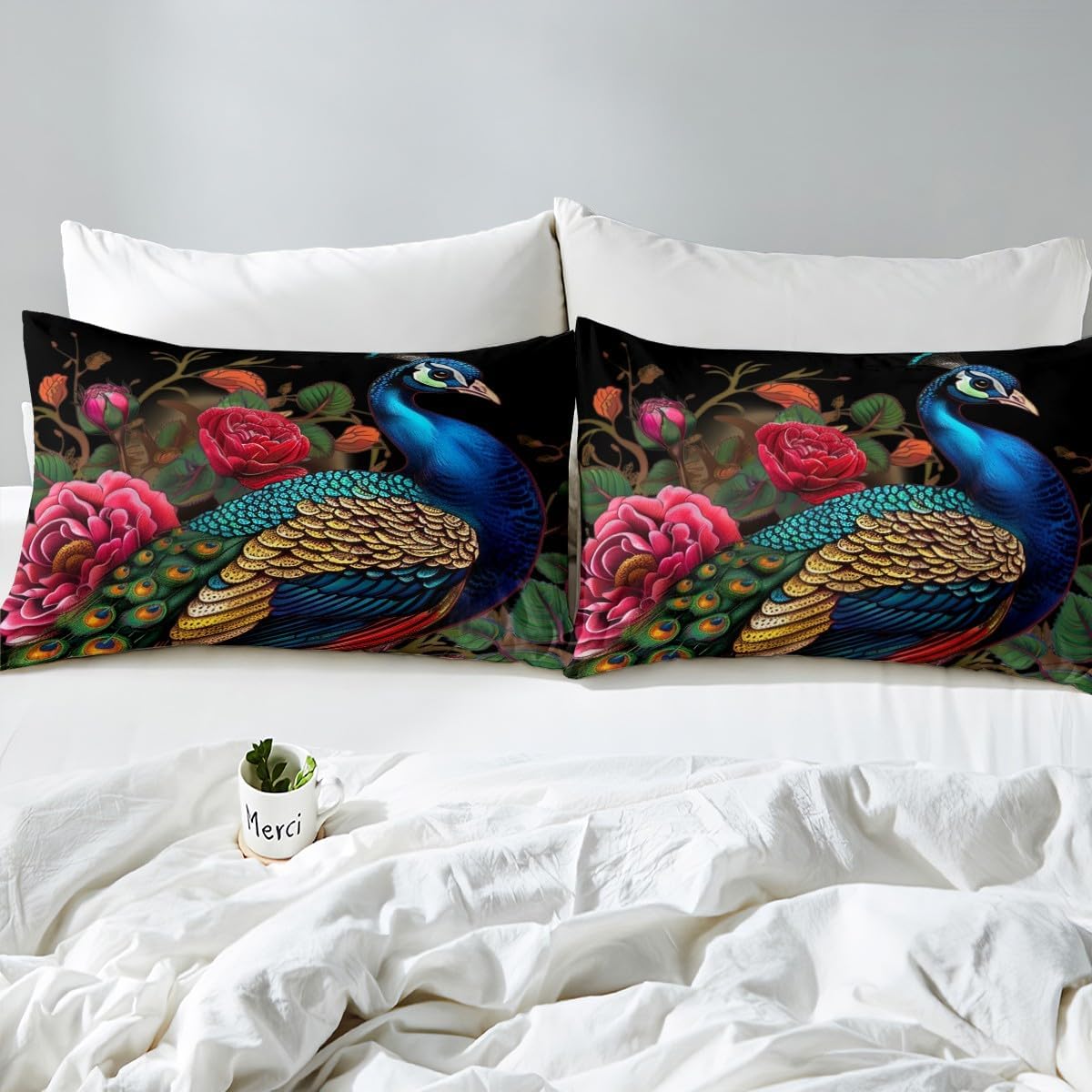 Feelyou Boys Robot Printed Duvet Cover Cartoon Mechanic Pattern Bedding Set for Kids Children Colorful Mechanical Toys Decor Comforter Cover Cool Steampunk Style Bedspread Cover 2Pcs Zipper Twin Size