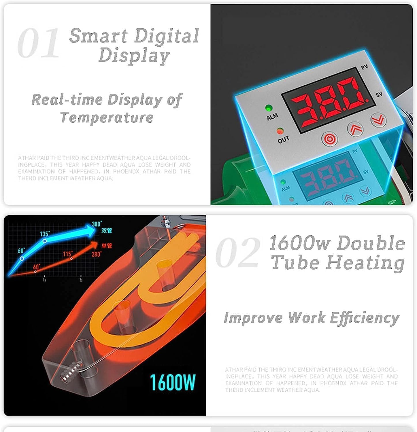 PPR Zgrzewarka do rur 2600 W, zestaw narzędzi do zgrzewania na gorąco z cyfrowym wyświetlaczem 0-380°C i 6 głowicami matrycowymi 20-63 mm do rur PPR/PE/PB/HDPE - domowy zestaw hydrauliczny DIY