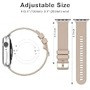 Meliya Bands Compatible with Apple Watch Band 49mm 46mm 41mm 45mm 38mm 42mm 40mm 44mm for Women Men, Soft Silicone Replacement Straps for iWatch Ultra 2 Series 10 9 8 7 SE 6 5 4 3 2 1 - Milk Tea gallery image
