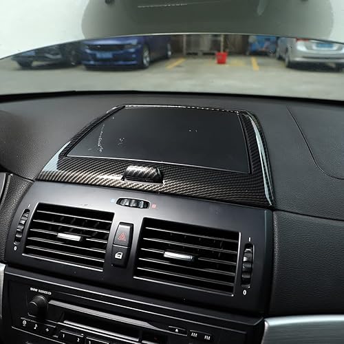 Miniatura 5 de YIWANG ABS fibra de carbono interior del coche tablero de almacenamiento caja de almacenamiento pegatinas marco decorativo para BMW X3 E83 2006-2010