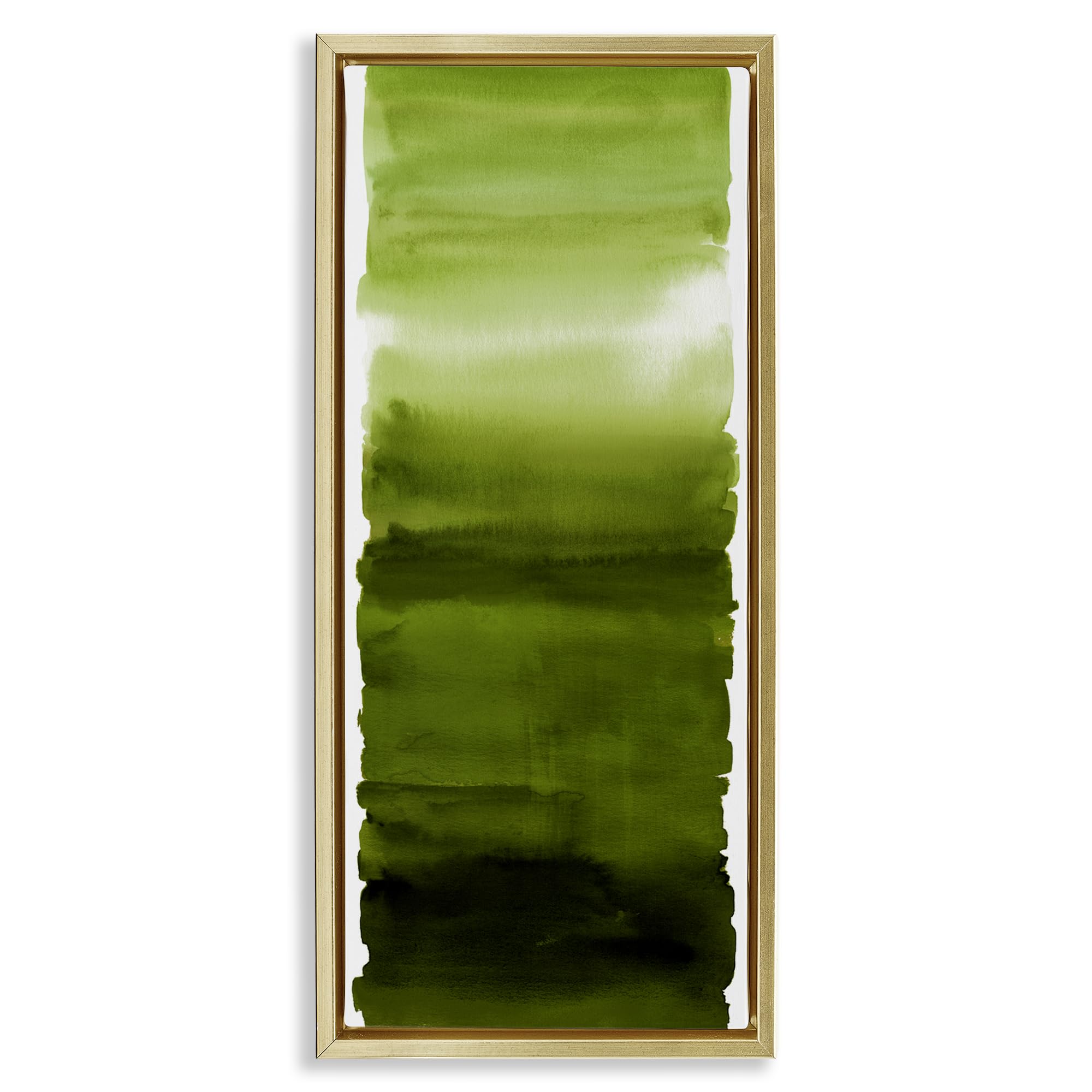 'Green Blend Gradient'| Floating Frame Canvas Art