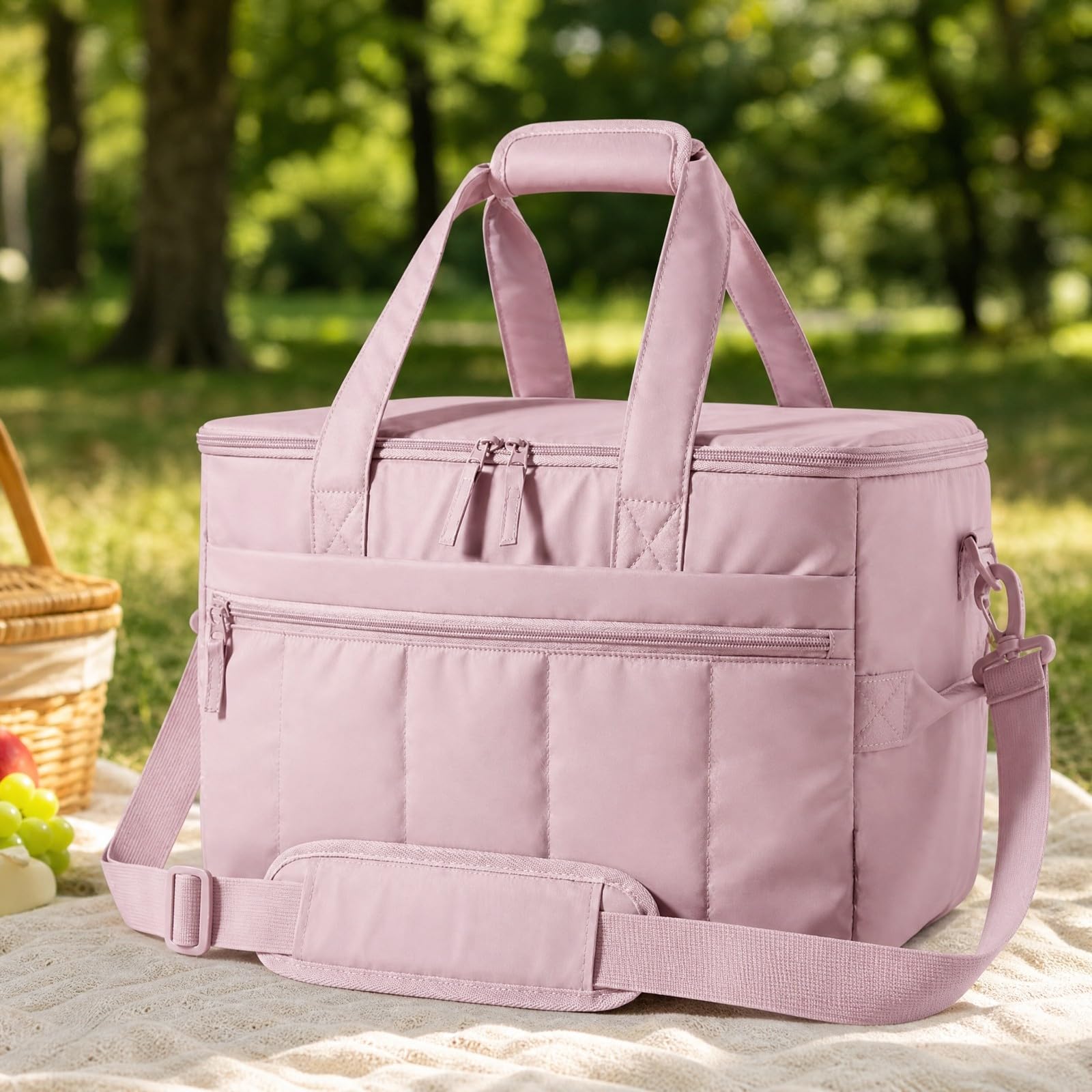 B Baosity Bolsa Térmica Acolchada 32 litros Aislada Bolsa Térmica con Correa Hombro Ajustable para Picnics