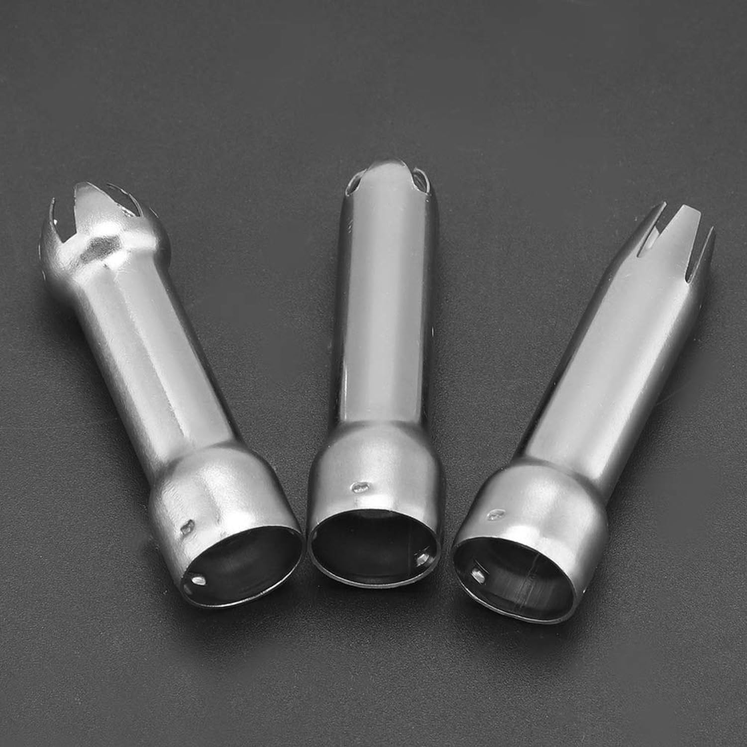 Acciaio Inox Set 3 Ugelli per sac a Poche Decorazione Torte Bake