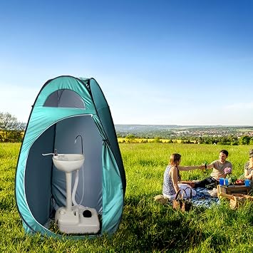 Portable Sink Camping Hand Washing Station Portable Removable Outdoor Wash Basin Camping Sink Outdoor Sink Station Soap Dispenser Towel Holder for Outdoor Travel Boat Gather Worksite