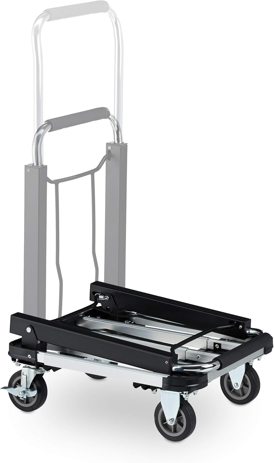 Lowest Price Relaxdays 10029574 Transportwagen Folding Platform Trolley Extendable and Height Adjustable Wheels with Brake up to 100 kg Black