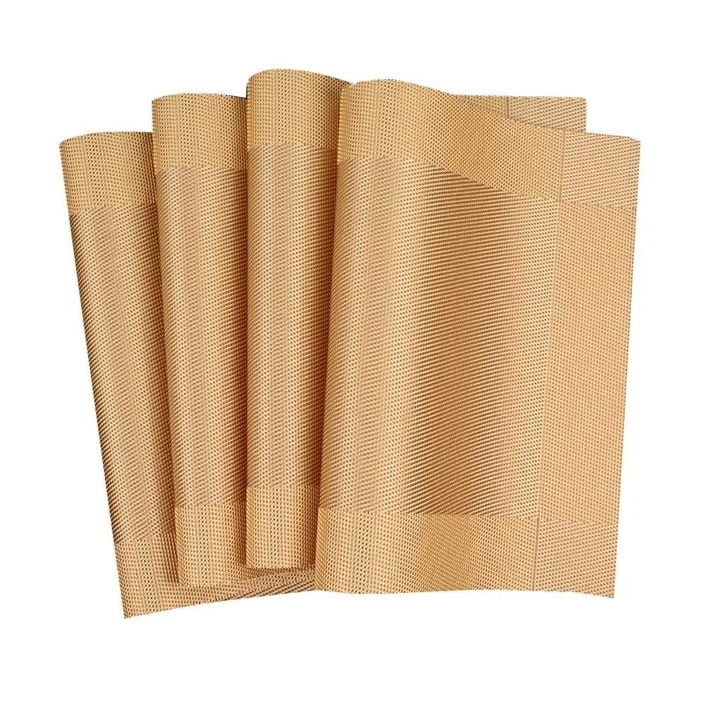 Set de table rectangulaire en PVC épais lot de 4 tapis de table lavables coloris numéro 7