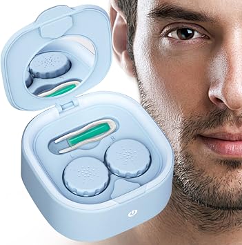 Mega Sonic Nanoscale Contact Lens Cleaner for RGP/Ortho-K/Soft Lenses - 3 Min Silent Cleaning, 99.9% Protein Removal, Wireless Charging