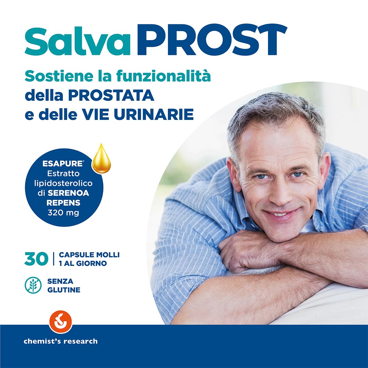 CHEMIST’S RESEARCH SALVAPROST | Formulato per Sostenere la Funzionalità della Prostata e delle Vie Urinarie | 30 Capsule Molli Senza Glutine (3)