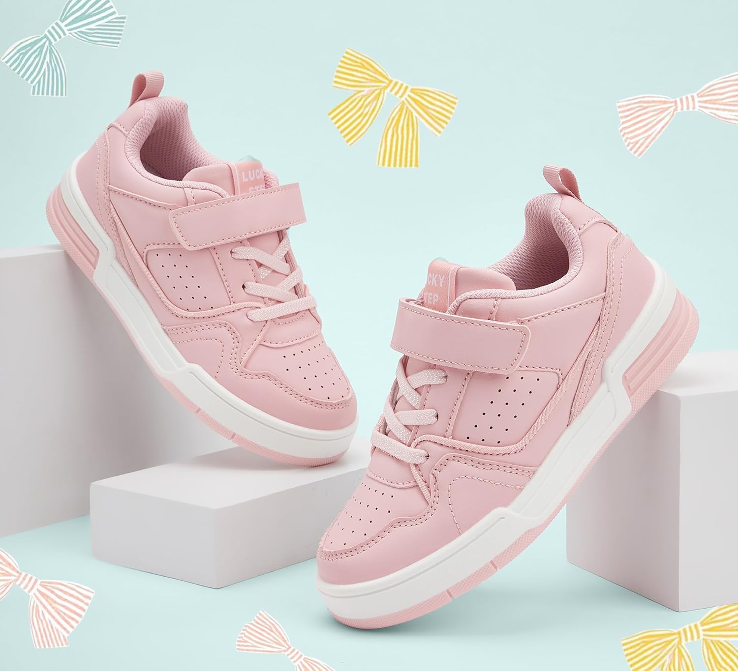 LUCKY STEP Kid's Slip On Sneaker Comfort Casual Running Tennis School Low Top Sneaker Strap Athletic Walking Shoes for Children/Boys/Girls - Image 8