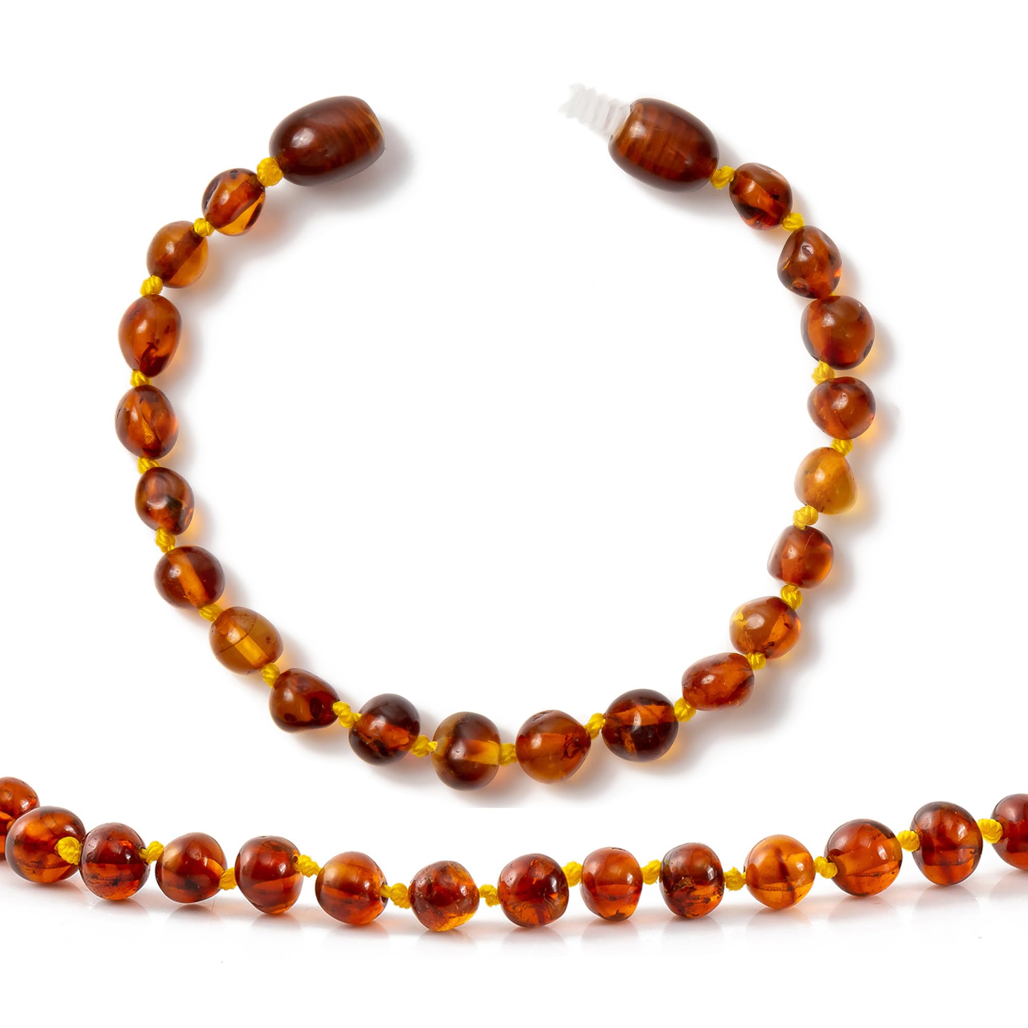 Bracelet Ou Bracelet De Cheville En Ambre Naturel De La Baltique - 15 Cm - Pierre Véritable