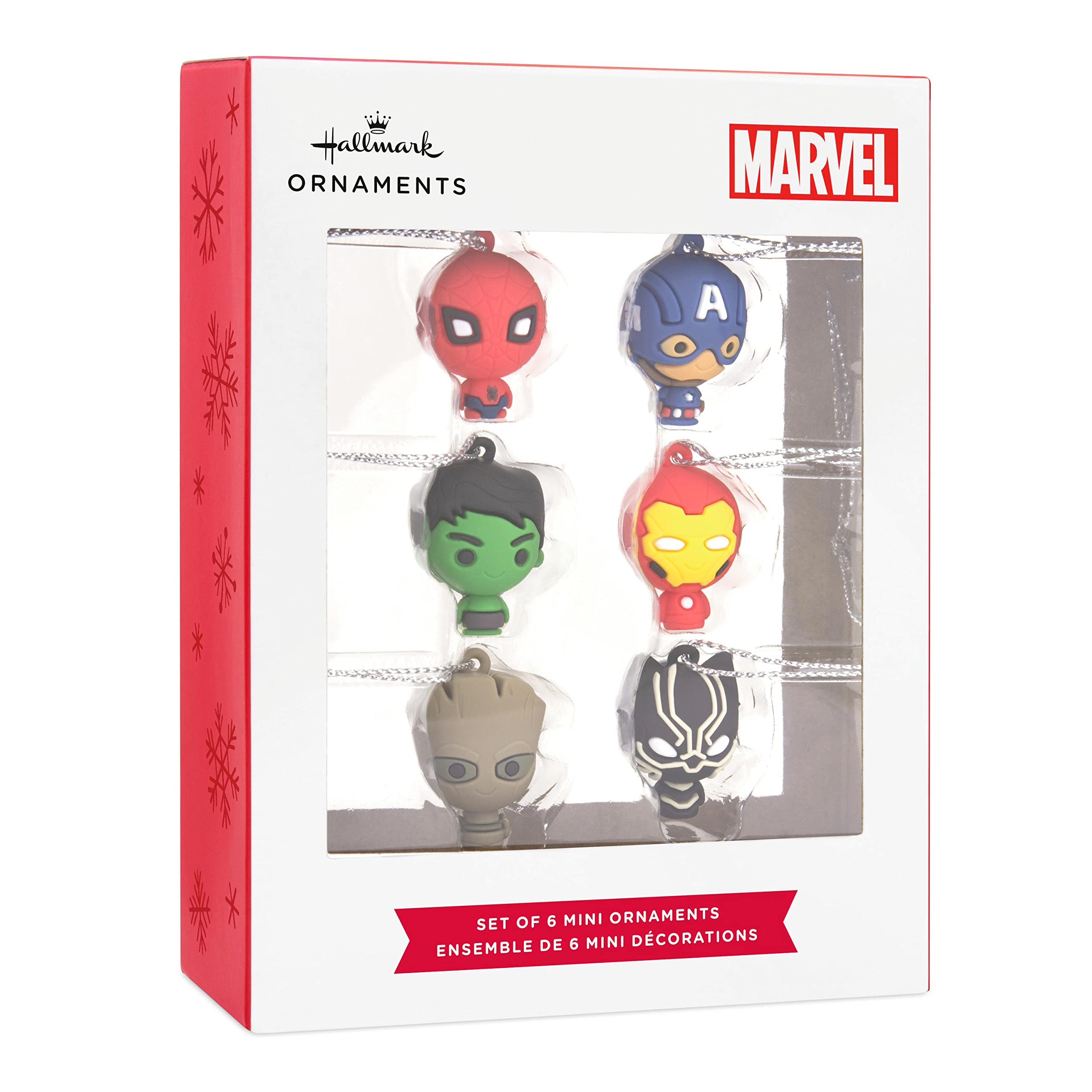 Set Decorazioni Natalizie Marvel Hallmark - Puntale Albero + 4 Ornamenti Supereroi, In Plastica Infrangibile - 5