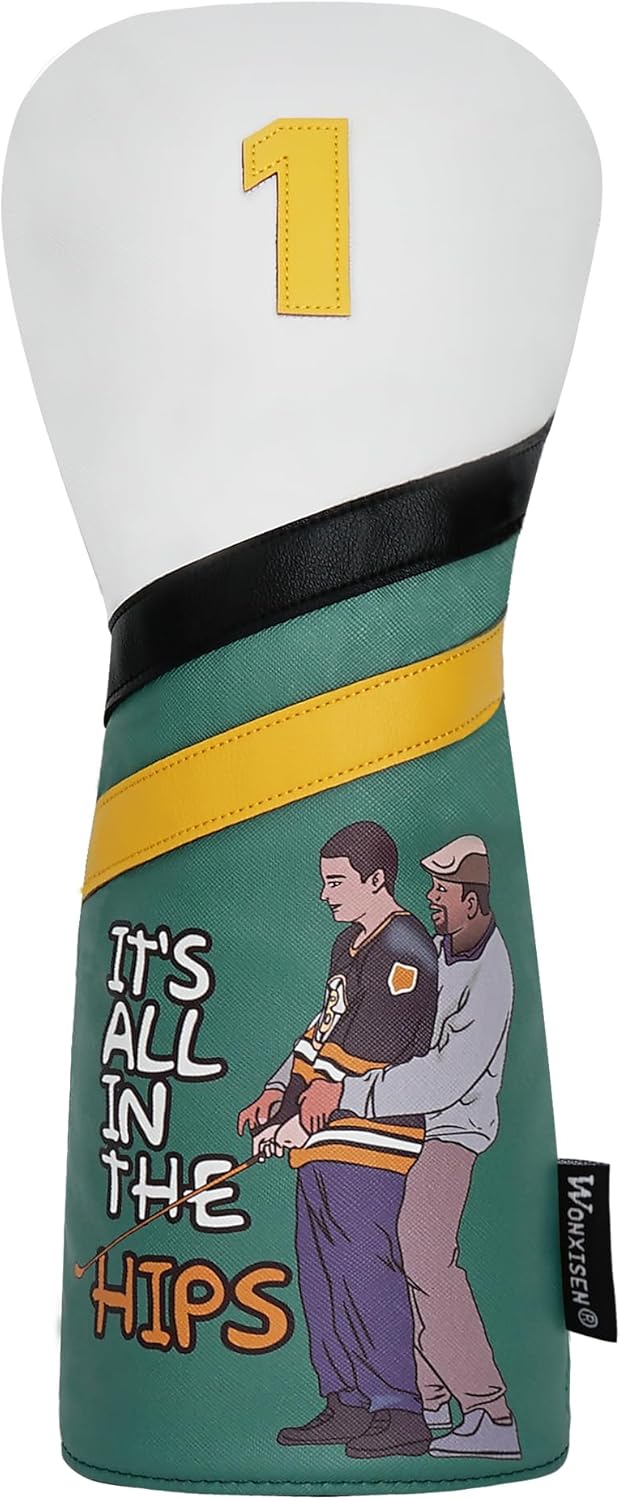 WONXISEN Golf Club Headcover for Drivers Funny Style Premium Leather