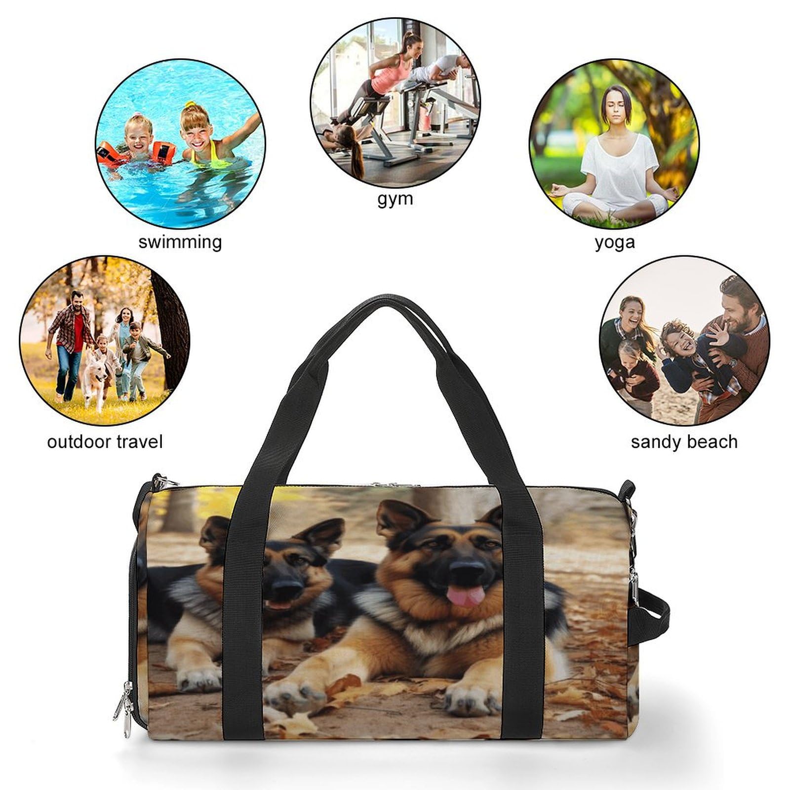 Turnbeutel Deutscher Schäferhund Turnbeutel für Damen Herren Rucksack Turnbeutel mit Schuhfach Wiederverwendbar Turnbeutel Mini Turnbeutel Deutscher Schäferhund 1, Einheitsgröße, Deutscher Schäferhund