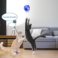 Vista 6 de Frienda 4 Pieces Ghost Hunting Cat Ball Motion Light up Cat Balls LED Motion Activated Pet Ball Motion Light up Interactive Toys Pet Glowing Mini