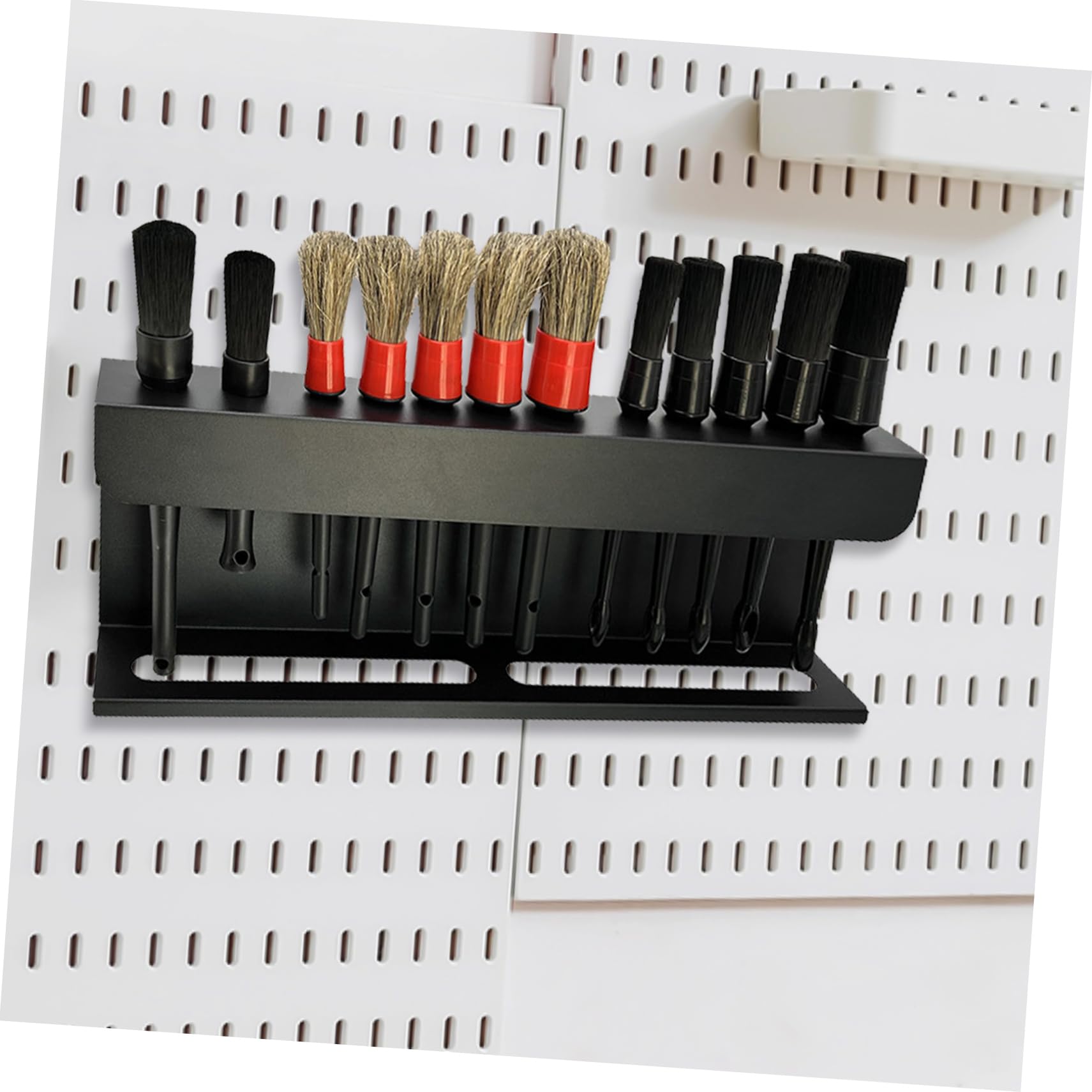 LIFKOME Soporte Montaje Pared para Botellas y Cepillos De Limpieza Organizador De Herramientas De Detalle Automotriz Rack Funcional para Taller y Lavado De Autos