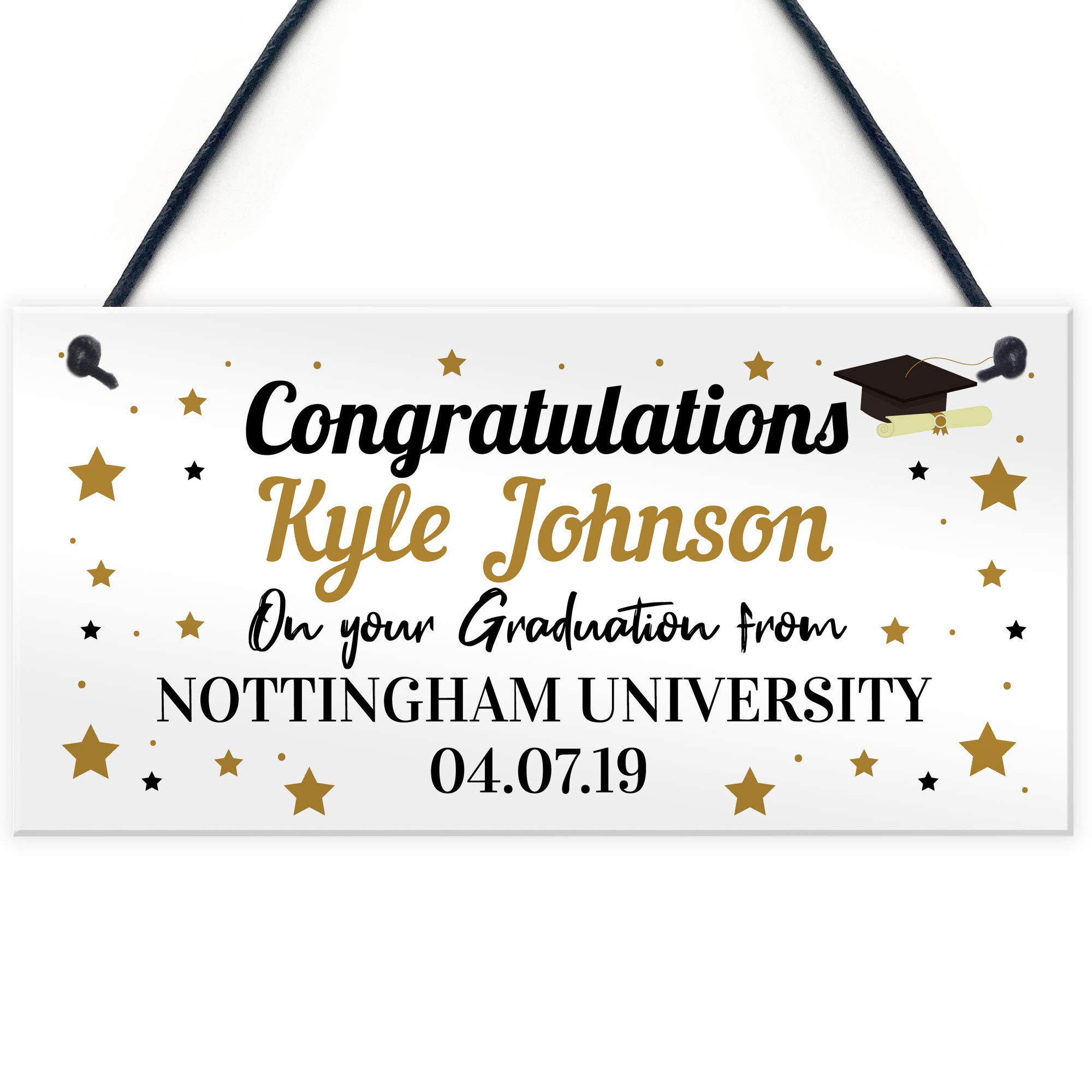 Red Ocean Graduation Gift For Him For Her Hanging Plaque Daughter Son Graduation Uni Gift