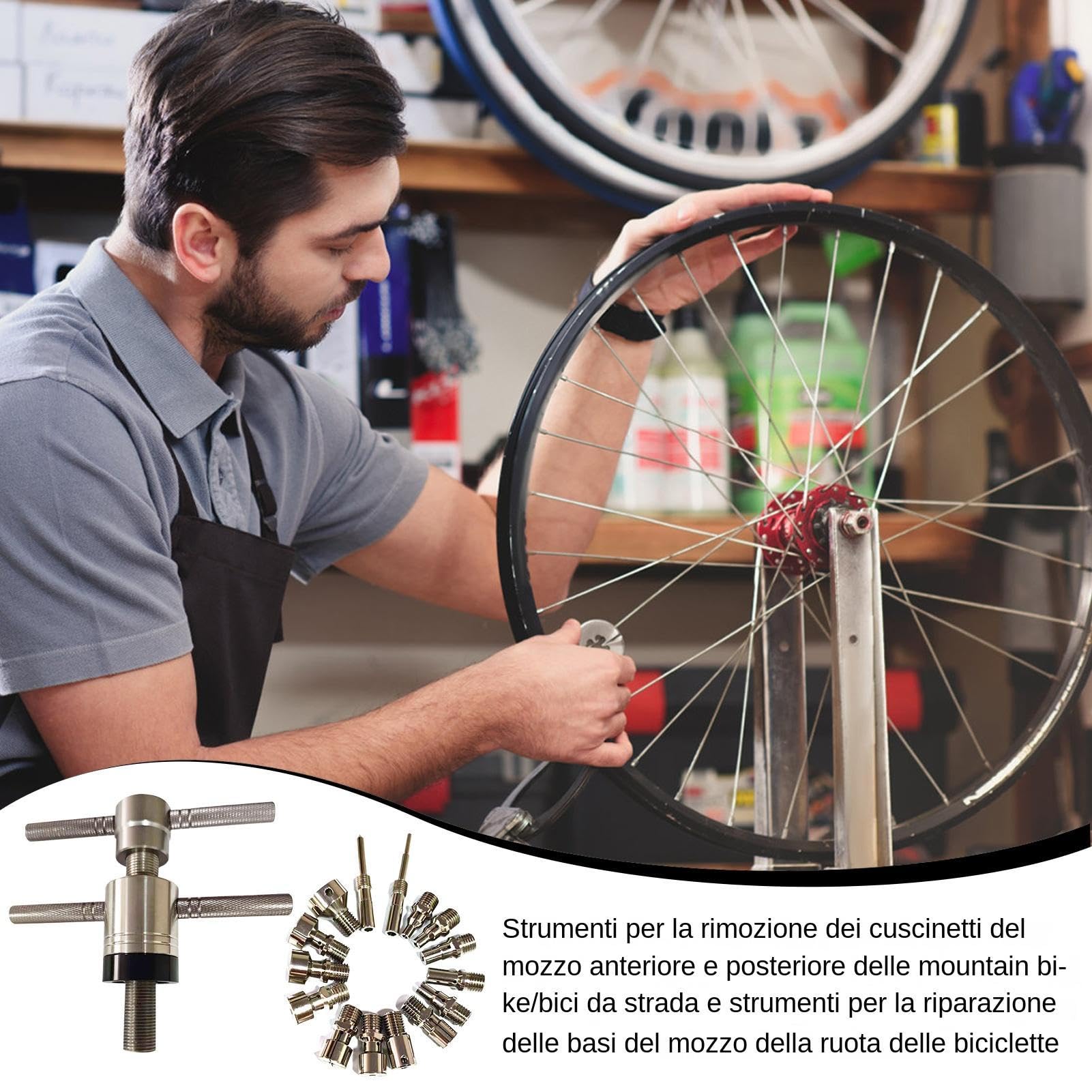 Generico Wheel Hub Removal Tool | Bike Hub Installer Tool | Mountain Bicycle Maintenance Kit | for Scooter Bicycle Home Garage Workshop Mountain Road Offroad