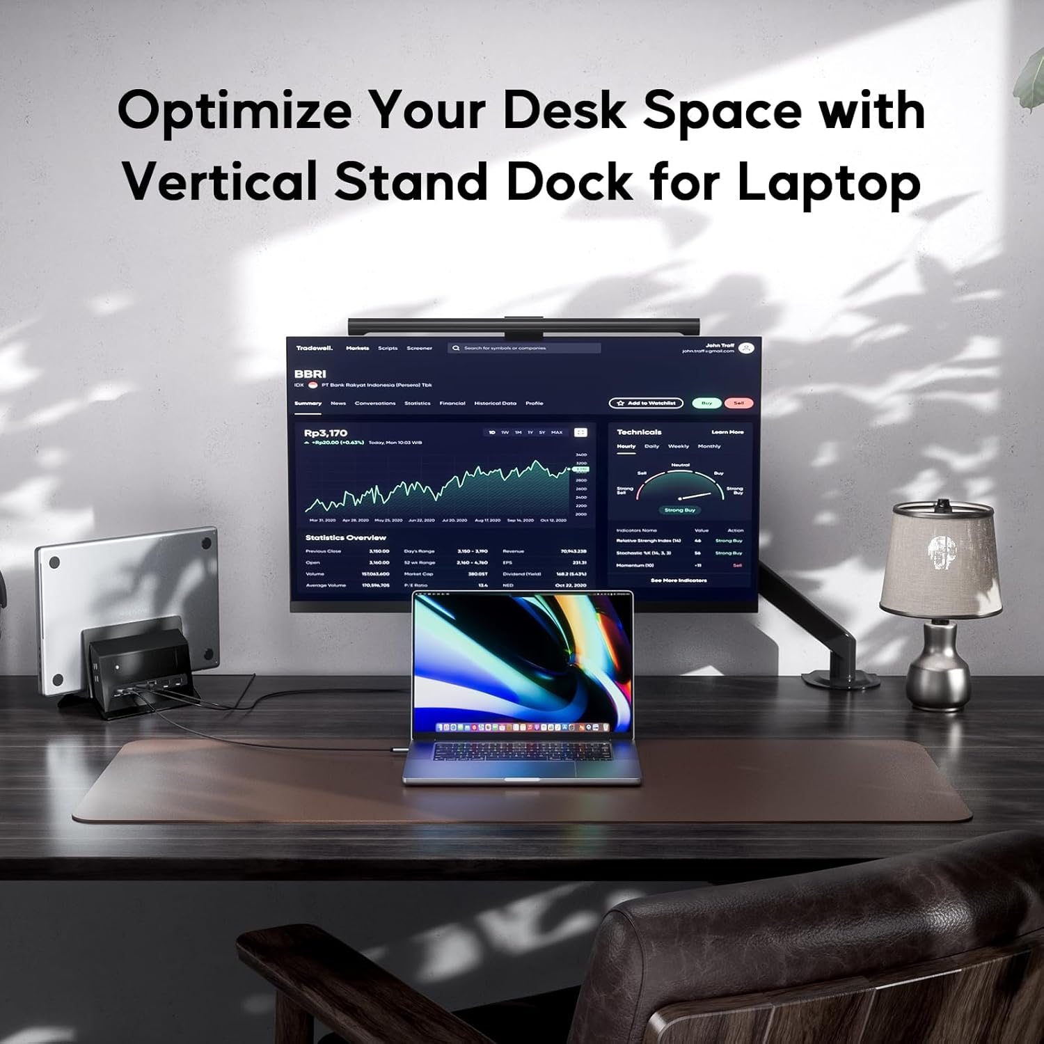 MacBook Pro Air Docking Station, Vertical USB C Laptop Docking Station with M.2 SSD Slot, HDMI 4K@60Hz, 4 USB A/C Max 10Gbps, Ethernet, SD/TF, PD Dock for MacBook/USB-C Win Laptops - Black