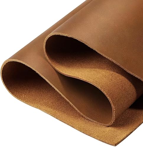 Miniatura 7 de Hojas de cuero negro para manualidades, 12 x 24 pulgadas, material cuadrado de cuero de 0.071-0.083 in, piezas de cuero auténtico, rollo de cuero de