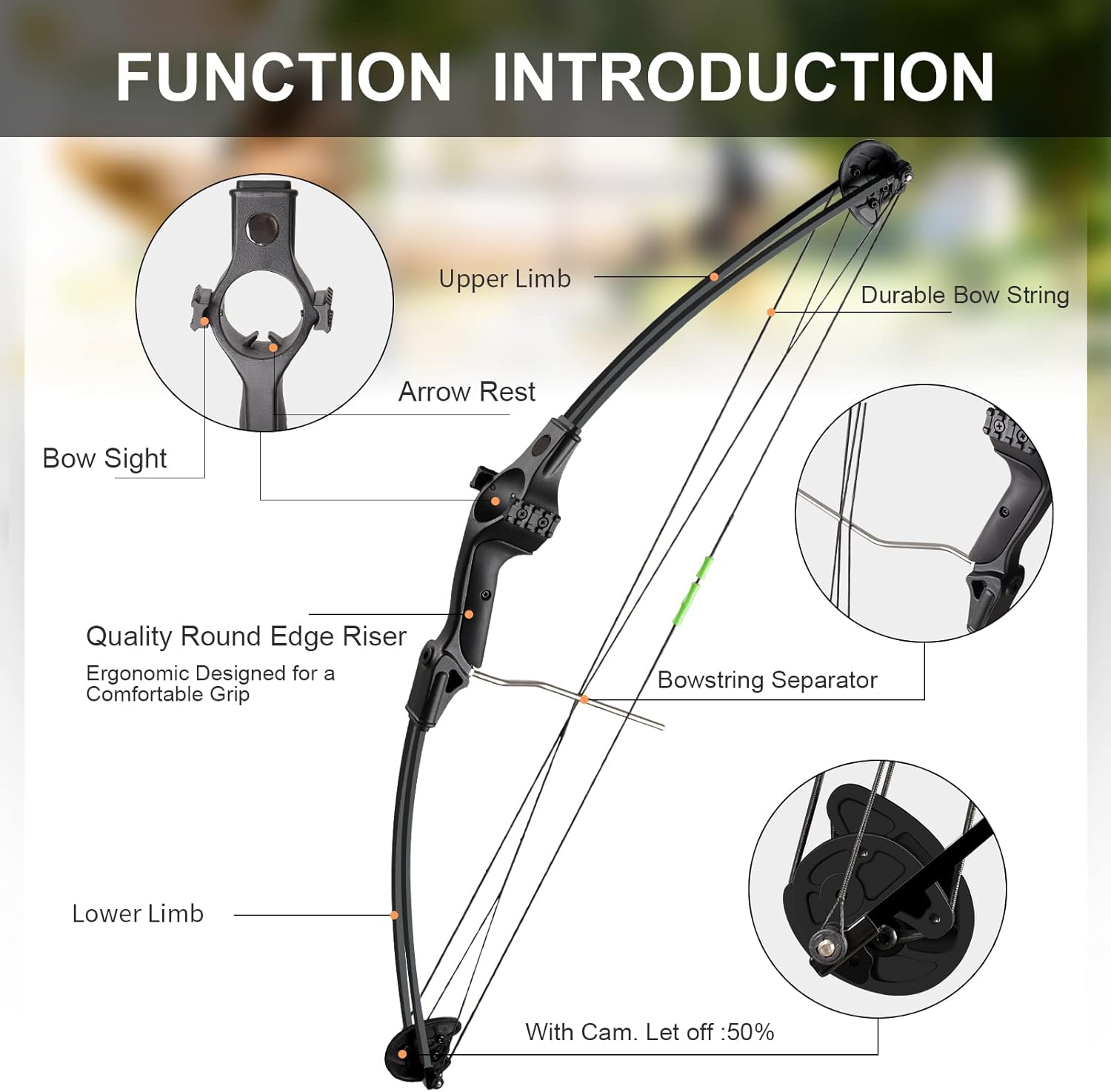 ASDW Archery Youth Bow and Arrow Youth Compound Bow Set Beginner Bow and Arrow Right and Left Hand Bow Birthday Gift Bow Target Practice Bow with Arrows and Quiver for Age 8-15 Draw Weight 15 LBS : Sports & Outdoors