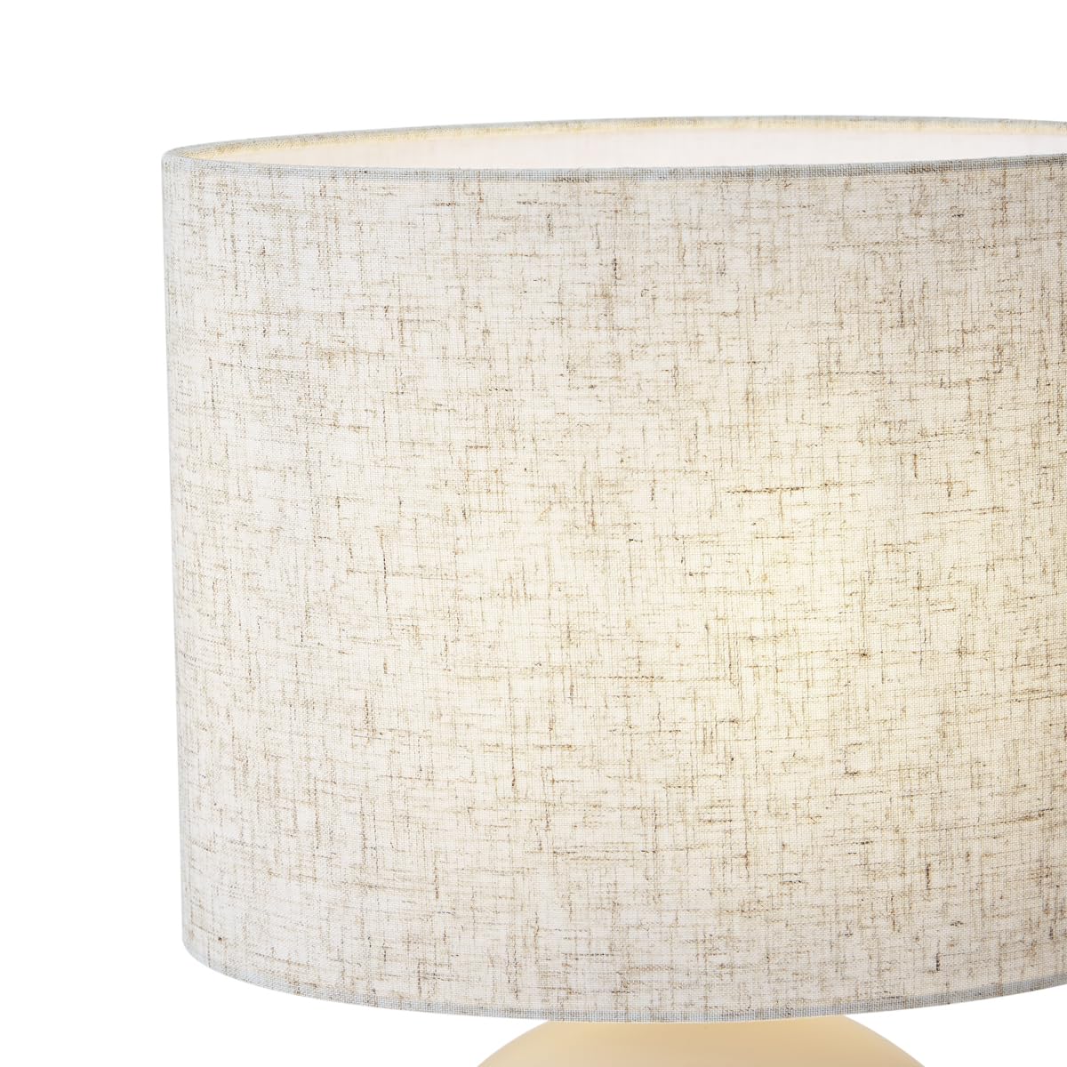 Qazqa Japandi Tischleuchte mit Schirm, Tischlampe - Timo - Beige, Oval, max. 15W, Geeignet für LED, 45cm, Ideal als Schlafzimmerlampe und Wohnzimmerlampe