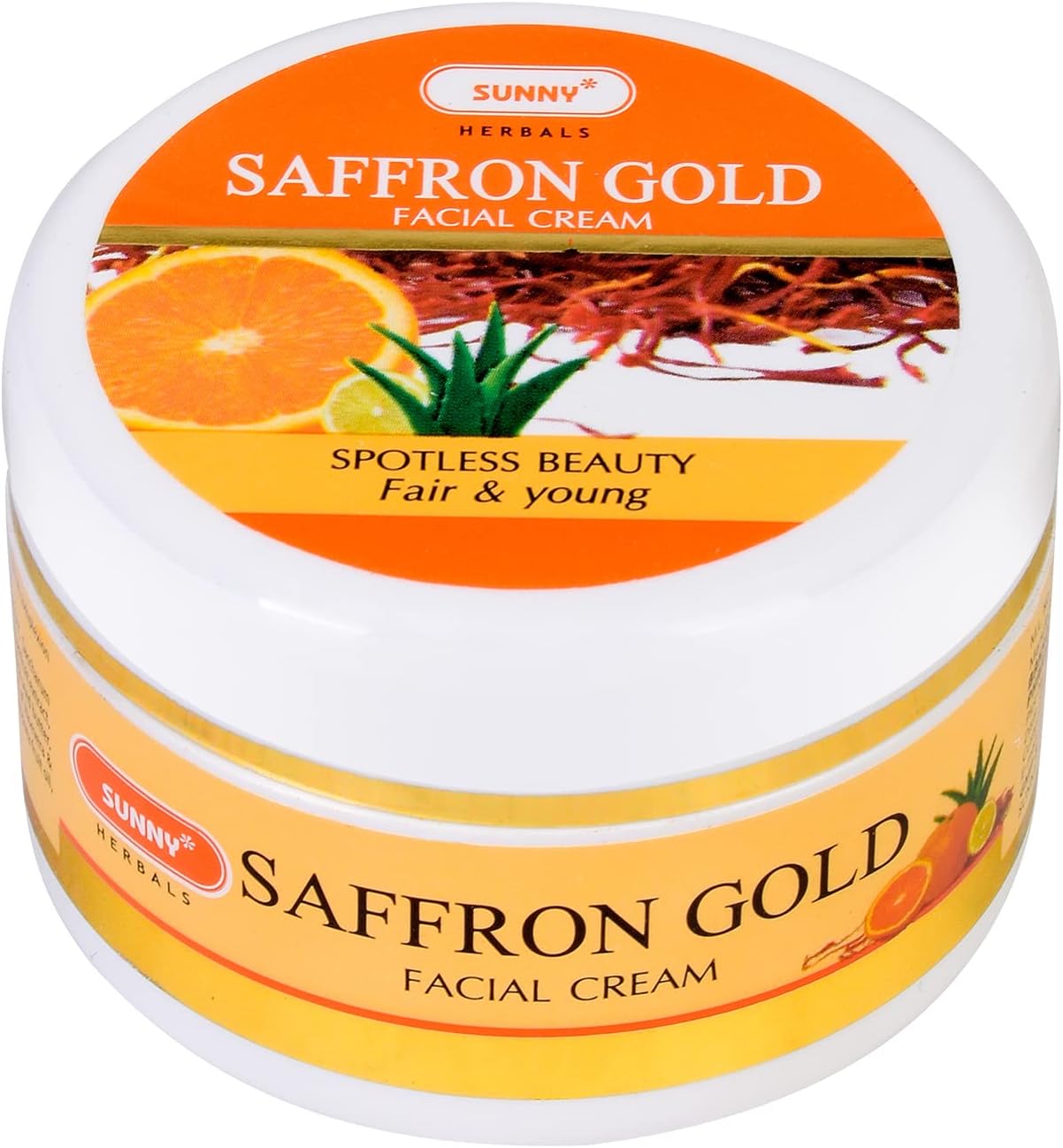 Sunny Saffron Gold Facial Cream With Goodness of Aloevera, Saffron & Multi-fruits | Instantly Revitalizes Dull Complexion, Maintains Skin Elasticity, Evens Skin Tone | For Women of All Skin Type 100gm
