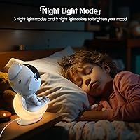 Vista 3 de Rossetta Proyector de Galaxia de Astronauta, Proyector de Estrellas para Dormitorio, Luz Nocturna LED Regulable para Niños con Temporizador