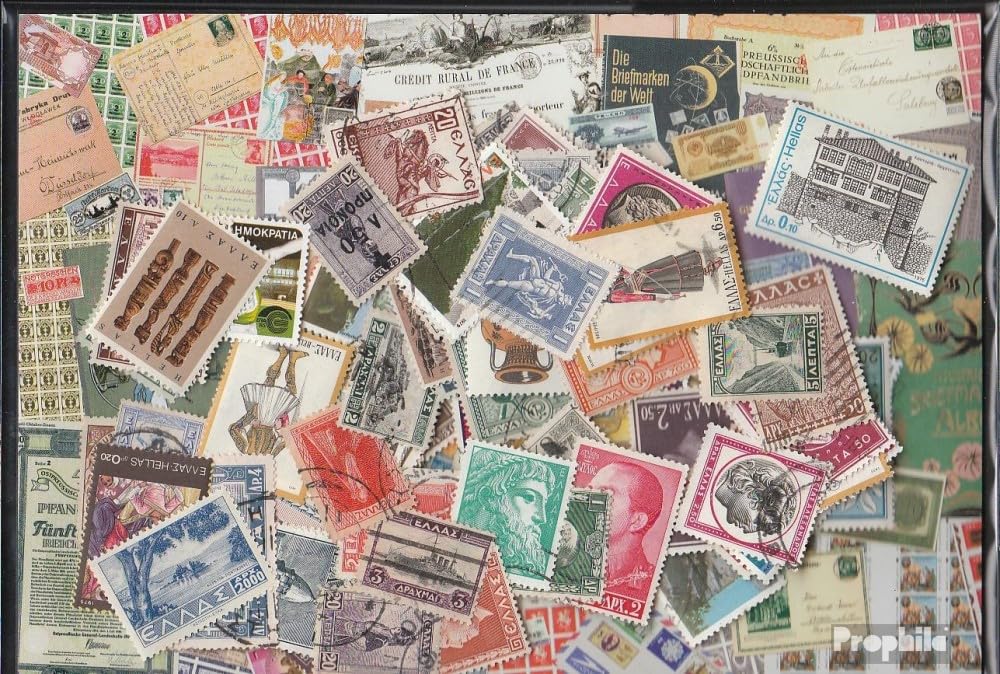 Prophila Collection Greece 100 various stamps (Stamps for collectors)