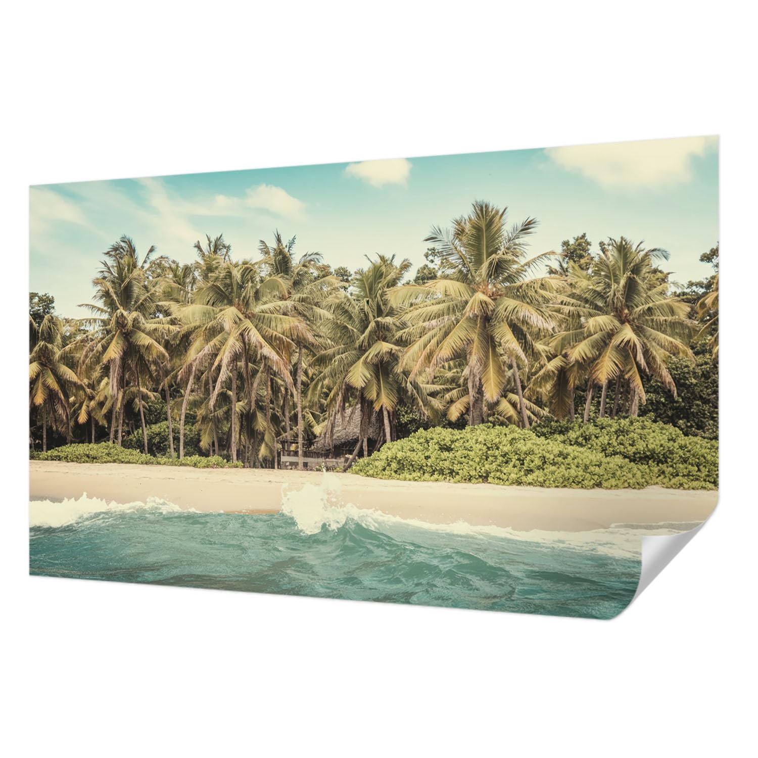 Revêtement mural autocollant résistant aux taches décor plage
