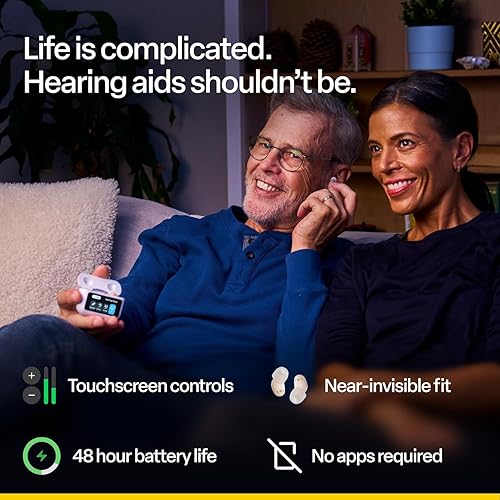 Miniatura 8 de Audien Atom X - Audífonos para personas mayores y adultos con pérdida auditiva, audífonos Bluetooth OTC con estuche de carga, batería de más de 48