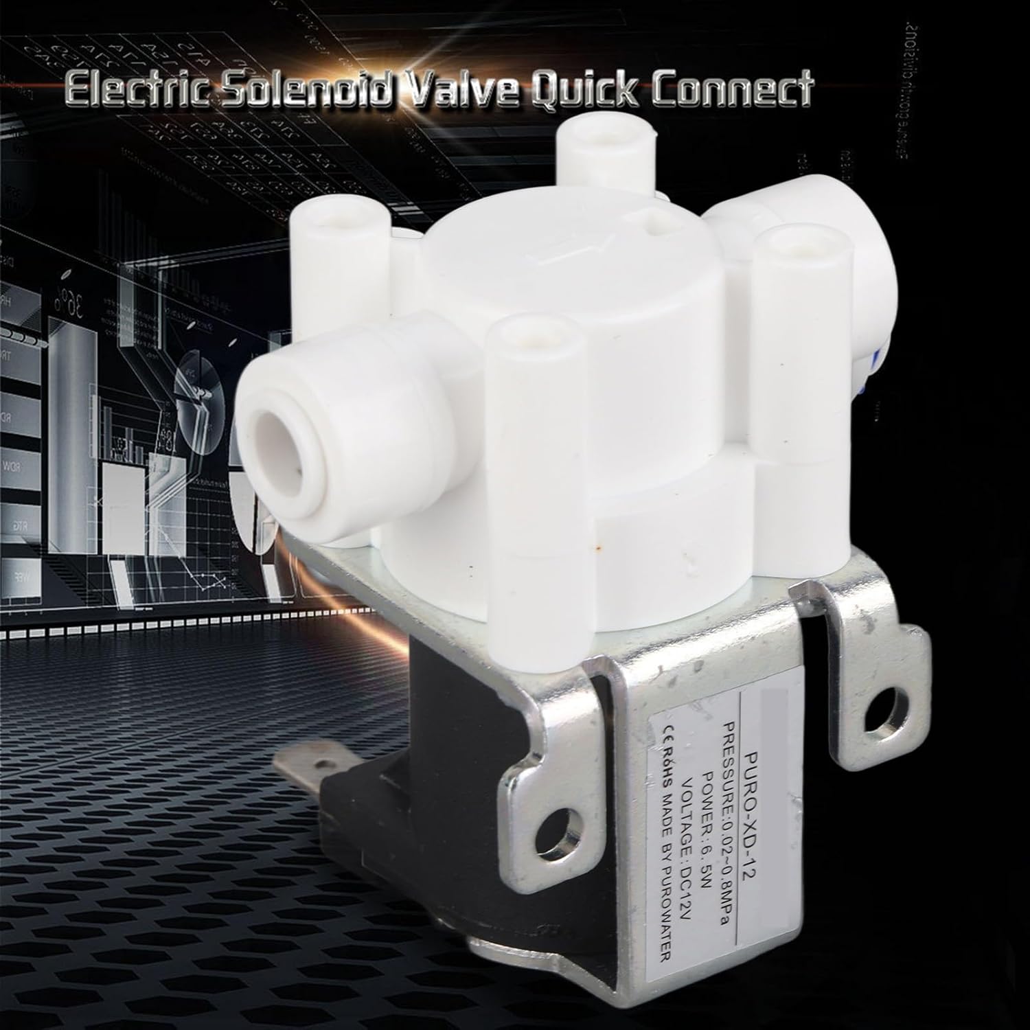 1pc DC 12V Water Electric Solenoid Magnetic Purifier Valve Quick Connect Normally Close for Water Purifier 1 4inch Tube