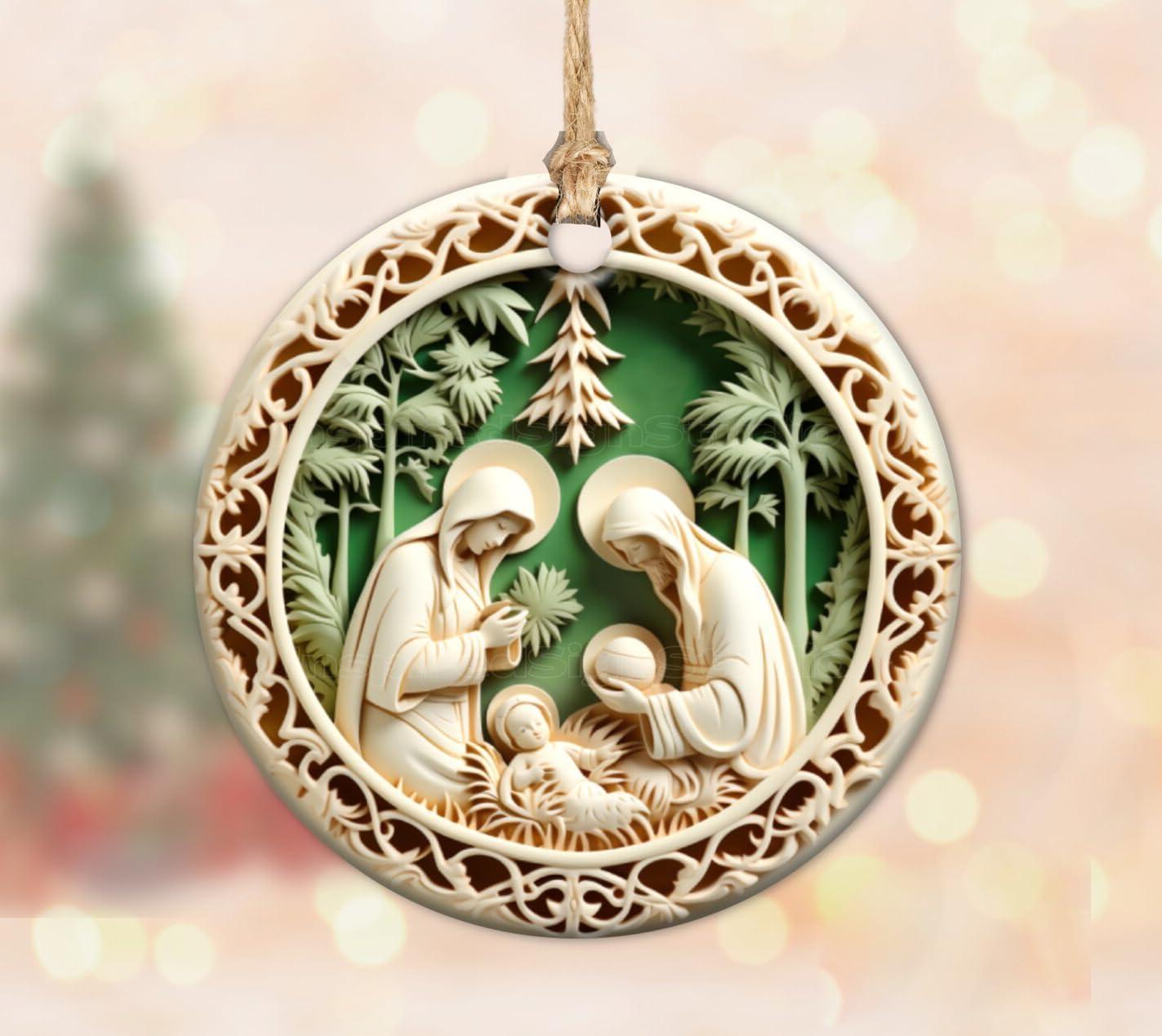 Merry Christmas Wall Door Wooden Hanging Vinyl Print Festive Home Decorations Printed Christmas Decorations and Gift Item | No 3D Only Effect Pictures | Size 10 inch