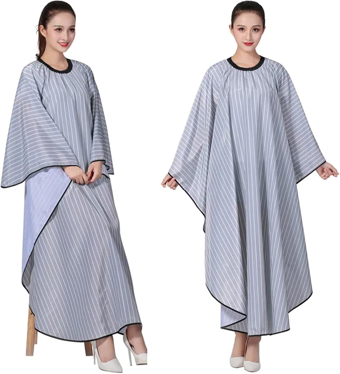 Salon Professional Hair Styling Cape,Adult Upscale Retro Stripe Waterproof Wai Cloth
