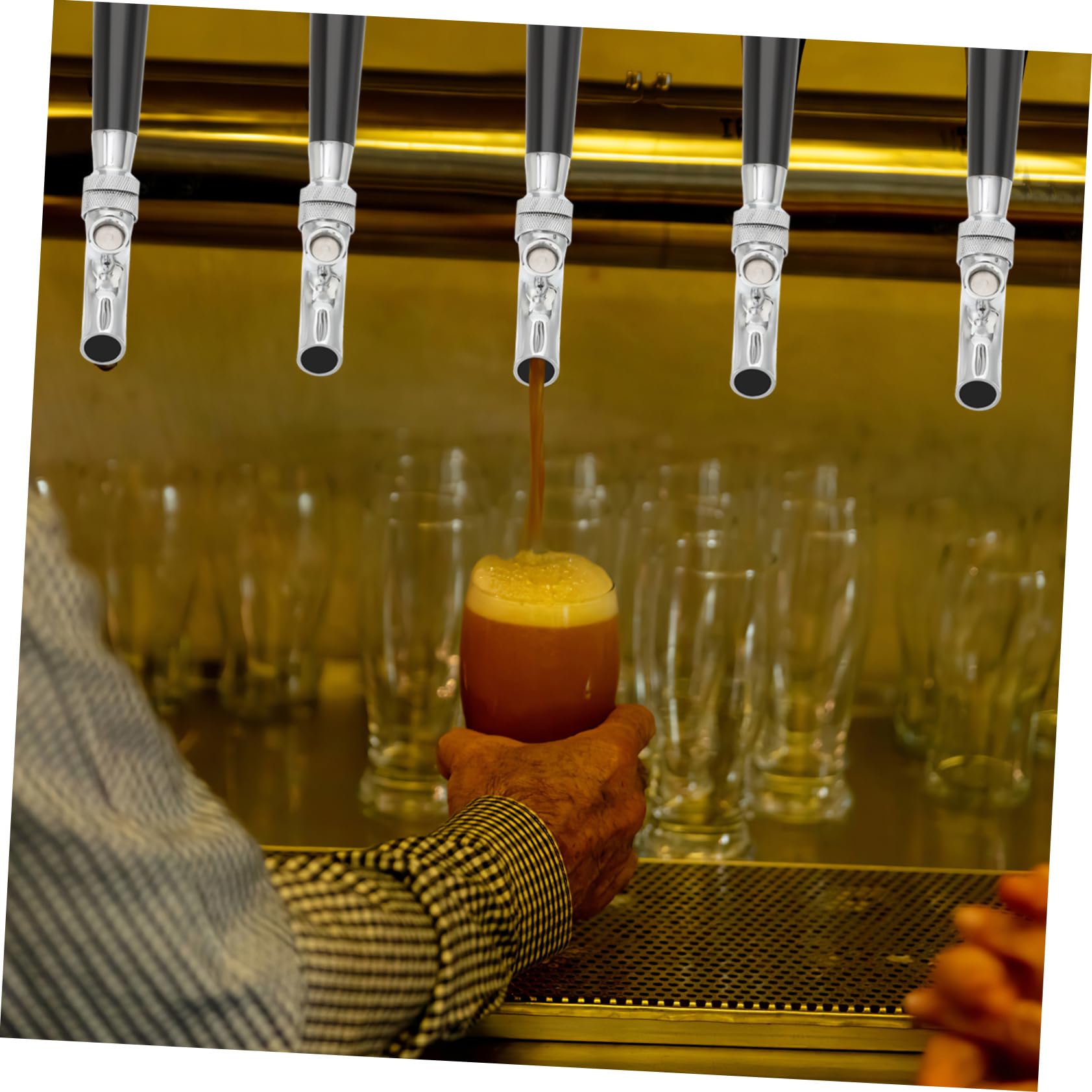 BESTYASH Grifo De Cerveza De Acero Inoxidable con Bola De Bloqueo Grifo De Barril para Dispensador De Cerveza Casera para Usar Fiestas