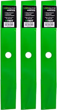 8TEN LawnRAZOR Blade Set for Toro Wheel Horse 42" Deck 106077-03 106636 Medium Lift 3 Pack