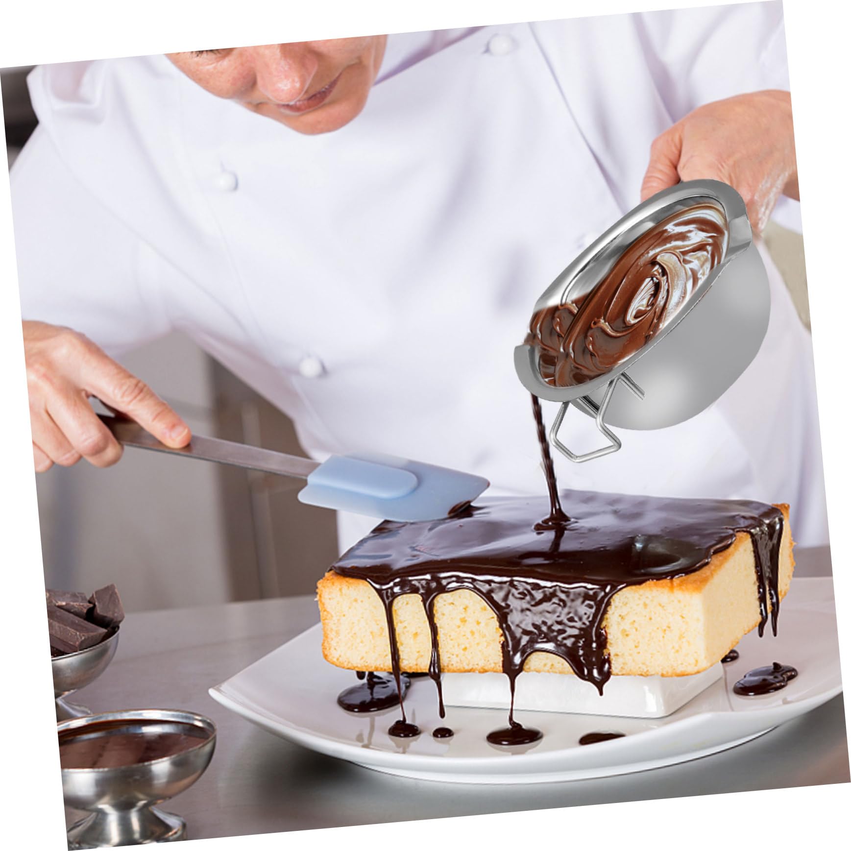 CIYODO Stainless Steel Melt Pot Double Boiler for Candle Making Versatile for Chocolate Butter and Cheese