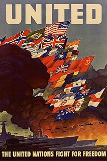 United The United Nations Fight For Freedom WPA War Propaganda Cool Wall Art Print Poster 24x36