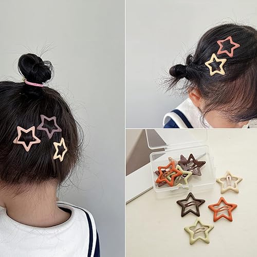 Miniatura 4 de ANQSYY 10 pinzas para el cabello con forma de estrella transparente en caja, accesorios para el cabello para mujeres, pinzas para el cabello