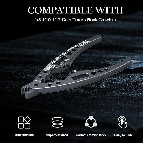 Miniatura 6 de GOUPRC - Alicates de choque a control remoto, herramientas de abrazadera multifunción con destornilladores y enchufes para 18 110 RC Car Truck Off