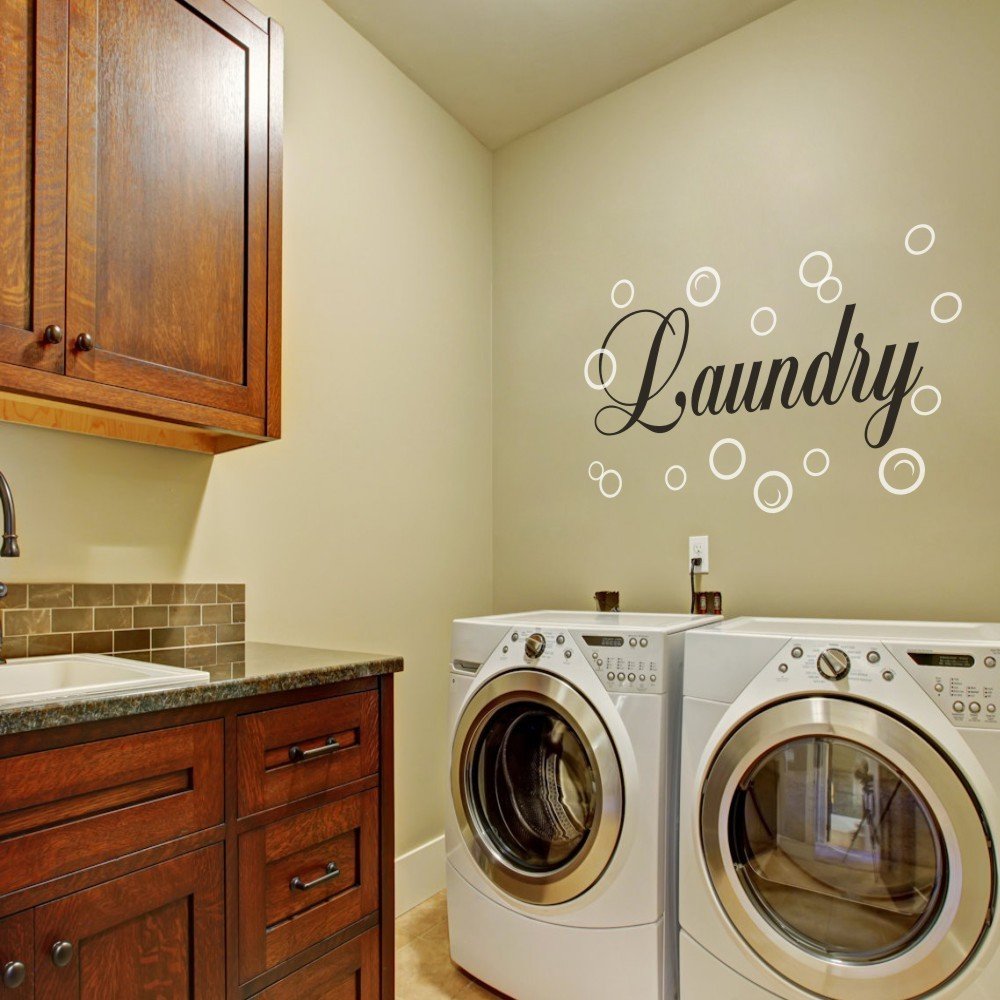 Mairgwall Vinyl Laundry Room Wall Quote Bubble Wall Decal Wall Sticker 