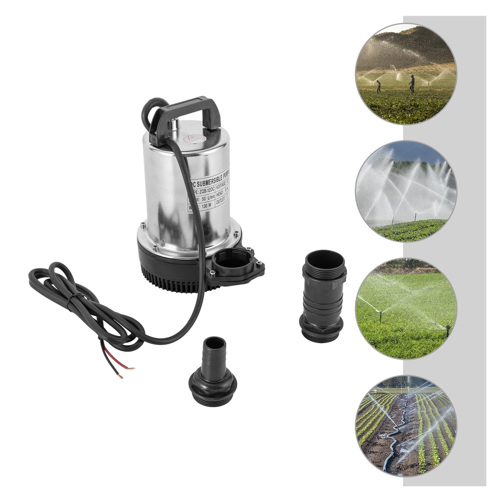 Pompa Sommergibile Da 160 W, 12 V CC, 6000 L/H, Di Alimentazione Del'acqua Ad Alta Pressione, Profondità Immersione In Acciaio Inossidabile 0,5 A 8 M Drenaggio Ad Alta Efficienza