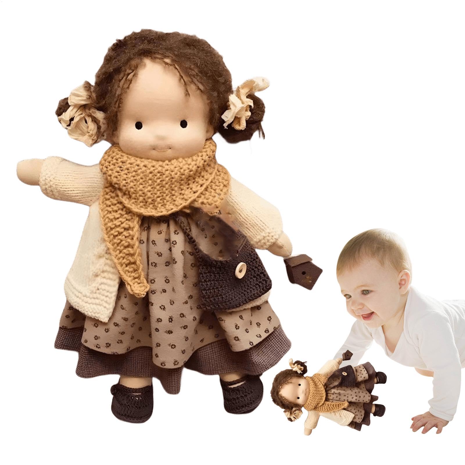Muñecas Bjd - Muñecas de trapo de peluche portátiles, hechas a mano con ropa, ejercicio de habilidades prácticas, suave y cómodo