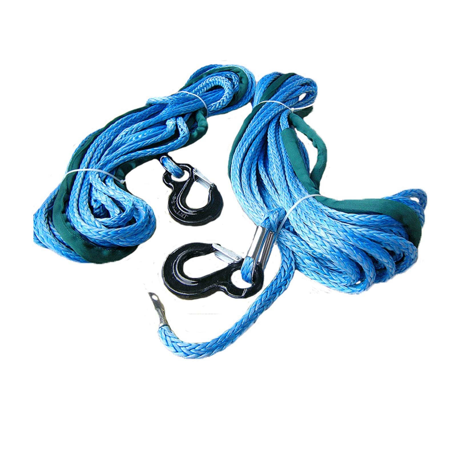 Winch Rope, 14mm x 40m Winch Rope Synthetic Cable Line for 4WD ATV UTV Off-Load(Blu)
