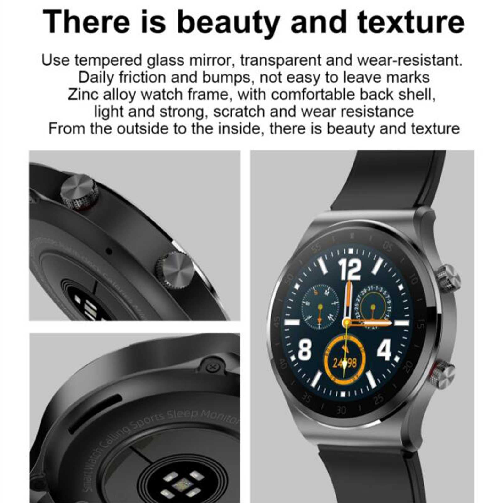 Inteligentny zegarek dla mężczyzn? Kobiety Podwójny tryb Bluetooth Monitorowanie snu Bransoletka sportowa 1.3 '' Okrągły okrągły ekran dotykowy Hd Zegarek elektroniczny Prezent