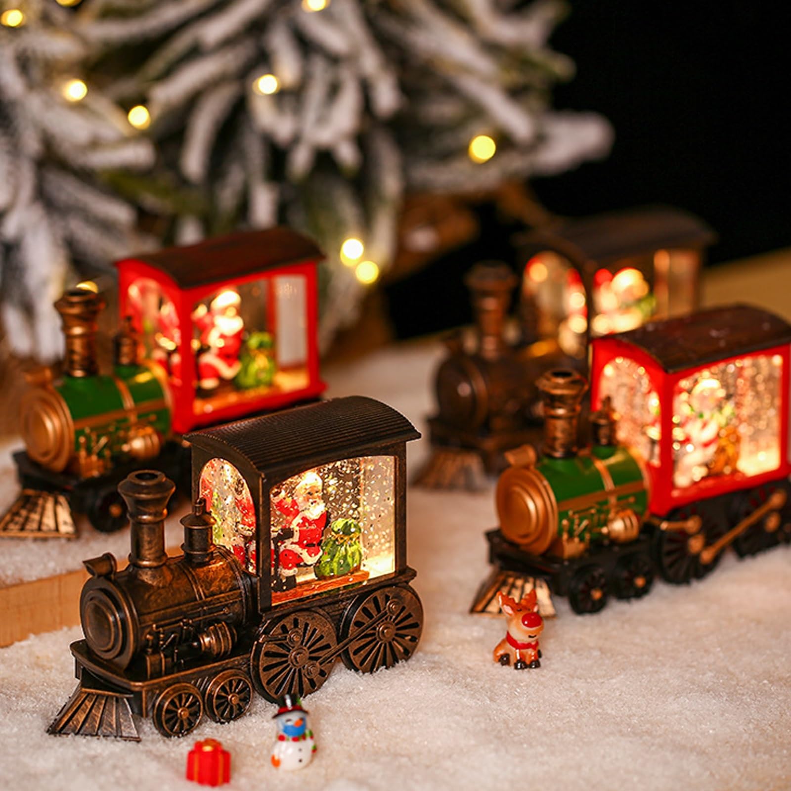 Amazon.co.jp: Wjvyuo クリスマストレイン、クリスマスイブ オルゴール