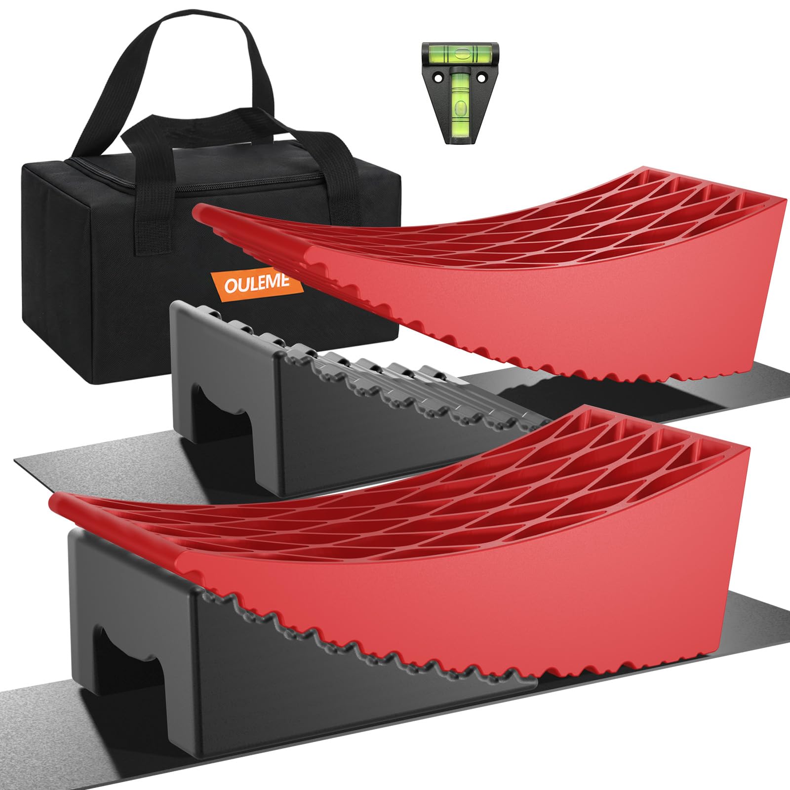 OULEME Dual Axle Trailer Curved Leveler Ramp
