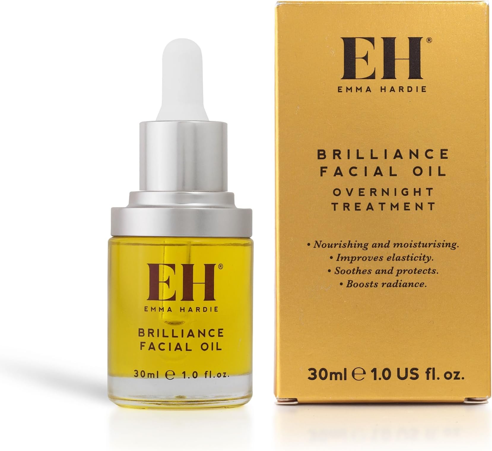 30ml Brilliance Facial Oil with Botanical Extract Blend, Use to Hydrate & Revitalise Skin, Promote Glow & Youthful Look & Reduce Wrinkle, Suitable for Sensitive Skin, Vegan & Cruelty Free