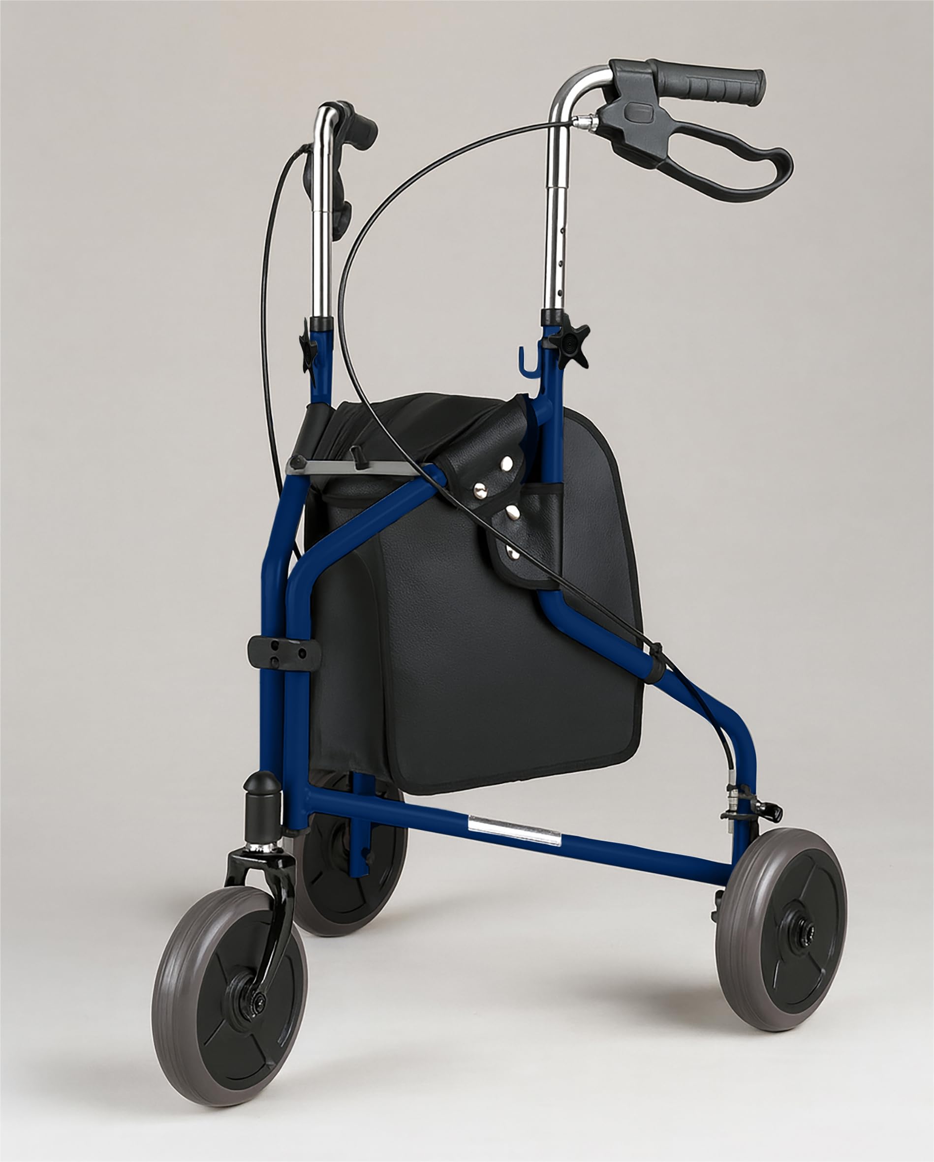 Aidapt Caminante de tres ruedas con bolsa en azul